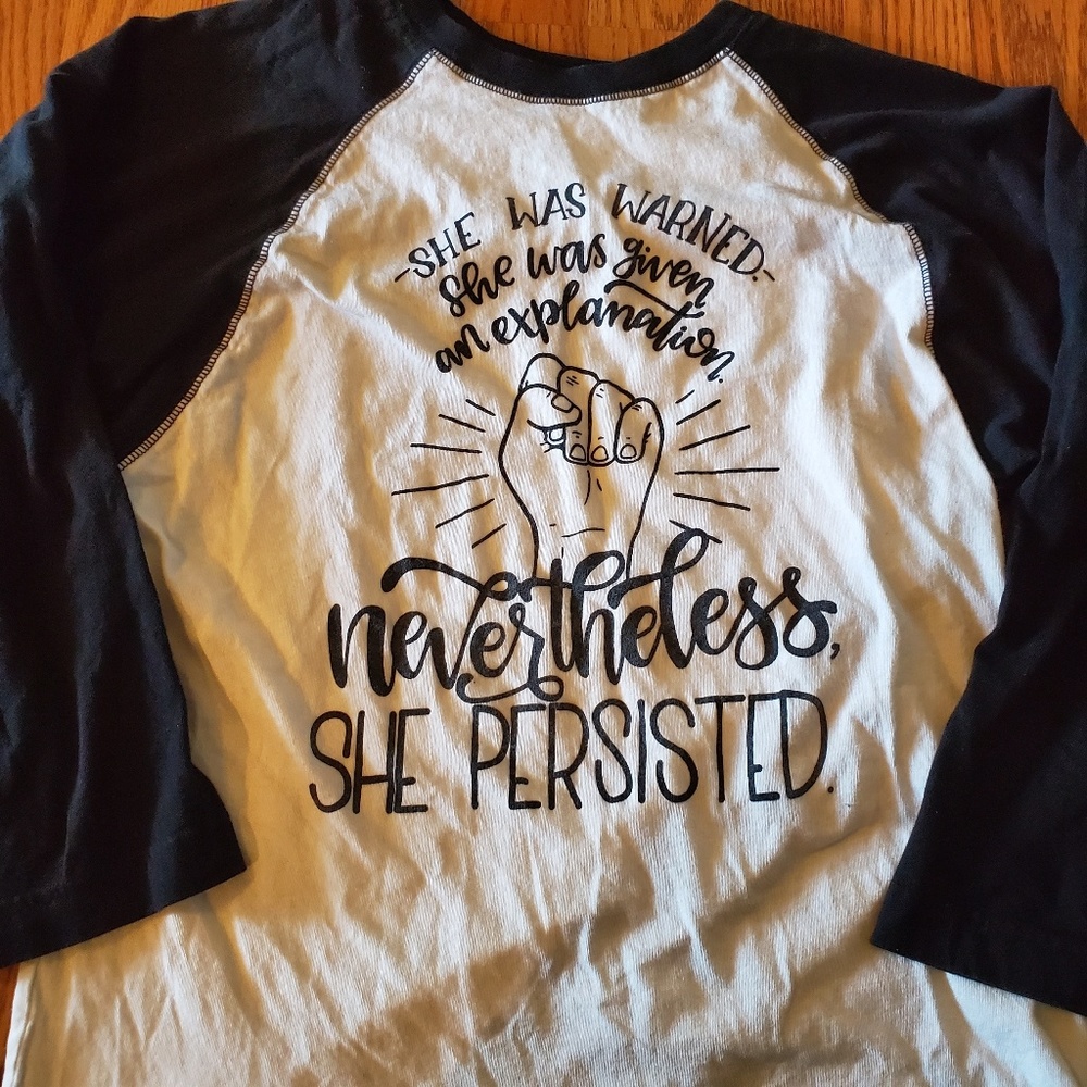 Nevertheless She Persisted Raglan Tee - Picture 2 of 3